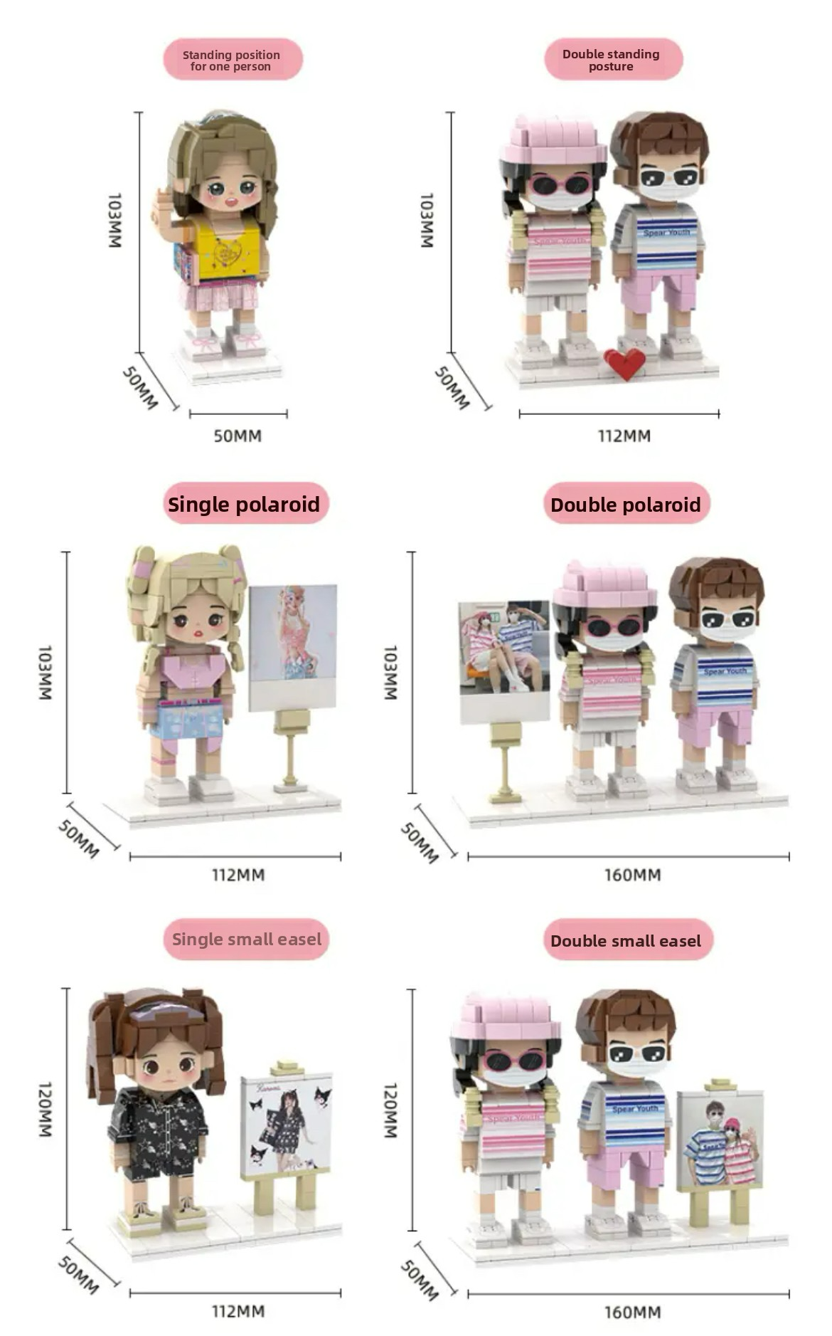 Graduation Season Custom Portrait Building Blocks 🎓 Exclusive DIY Graduation Gift, Hand-Assembled Keepsake 🎉 Creative Gift for Classmates and Mentors at Graduation Ceremony