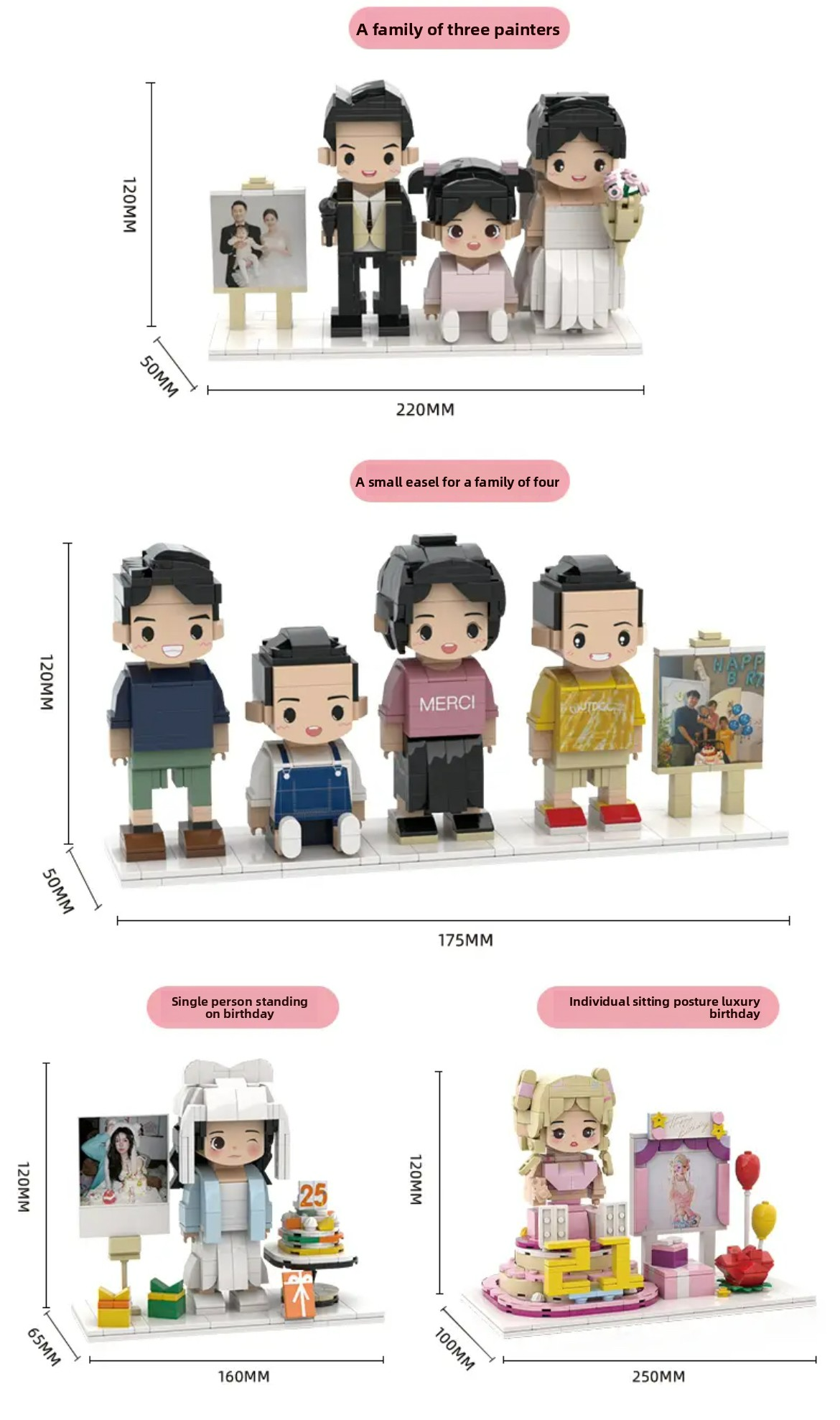 Graduation Season Custom Portrait Building Blocks 🎓 Exclusive DIY Graduation Gift, Hand-Assembled Keepsake 🎉 Creative Gift for Classmates and Mentors at Graduation Ceremony