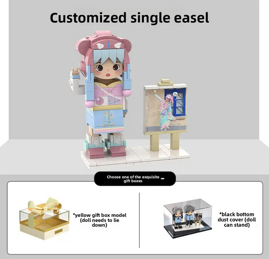  A highly detailed custom Lego minifigure portrait of a single person. This personalized building block set makes a unique and thoughtful gift for birthdays, graduations, or any special occasion.